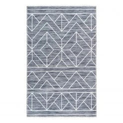 Kayoom Tapis Maya 200 - Polyester - Anthracite - 80 x 150 cm