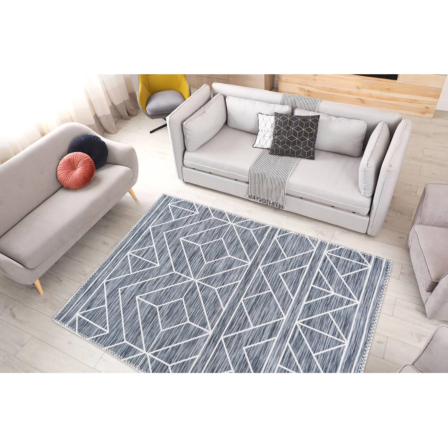 Kayoom Tapis Maya 200 - Polyester - Anthracite - 80 x 150 cm 7 Kayoom Tapis Maya 200 - Polyester - Anthracite - 80 x 150 cm – Image 5