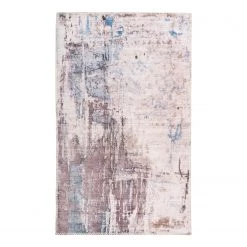 Kayoom Tapis Peron 100 - Polyester - Gris / Taupe - 80 x 150 cm