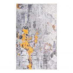 Kayoom Tapis Peron 300 - Polyester - Gris / Doré - 200 x 290 cm