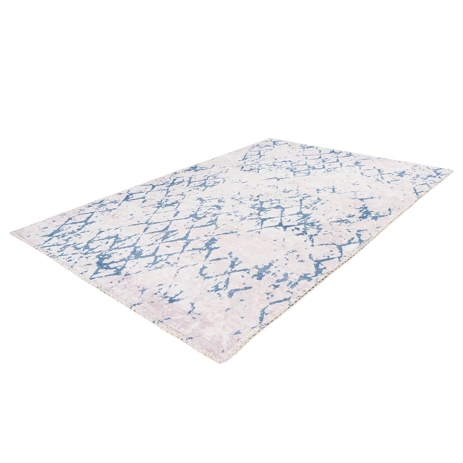 Kayoom Tapis Peron 400 - Polyester - Blanc / Bleu - 200 x 290 cm 5 Kayoom Tapis Peron 400 - Polyester - Blanc / Bleu - 200 x 290 cm – Image 3