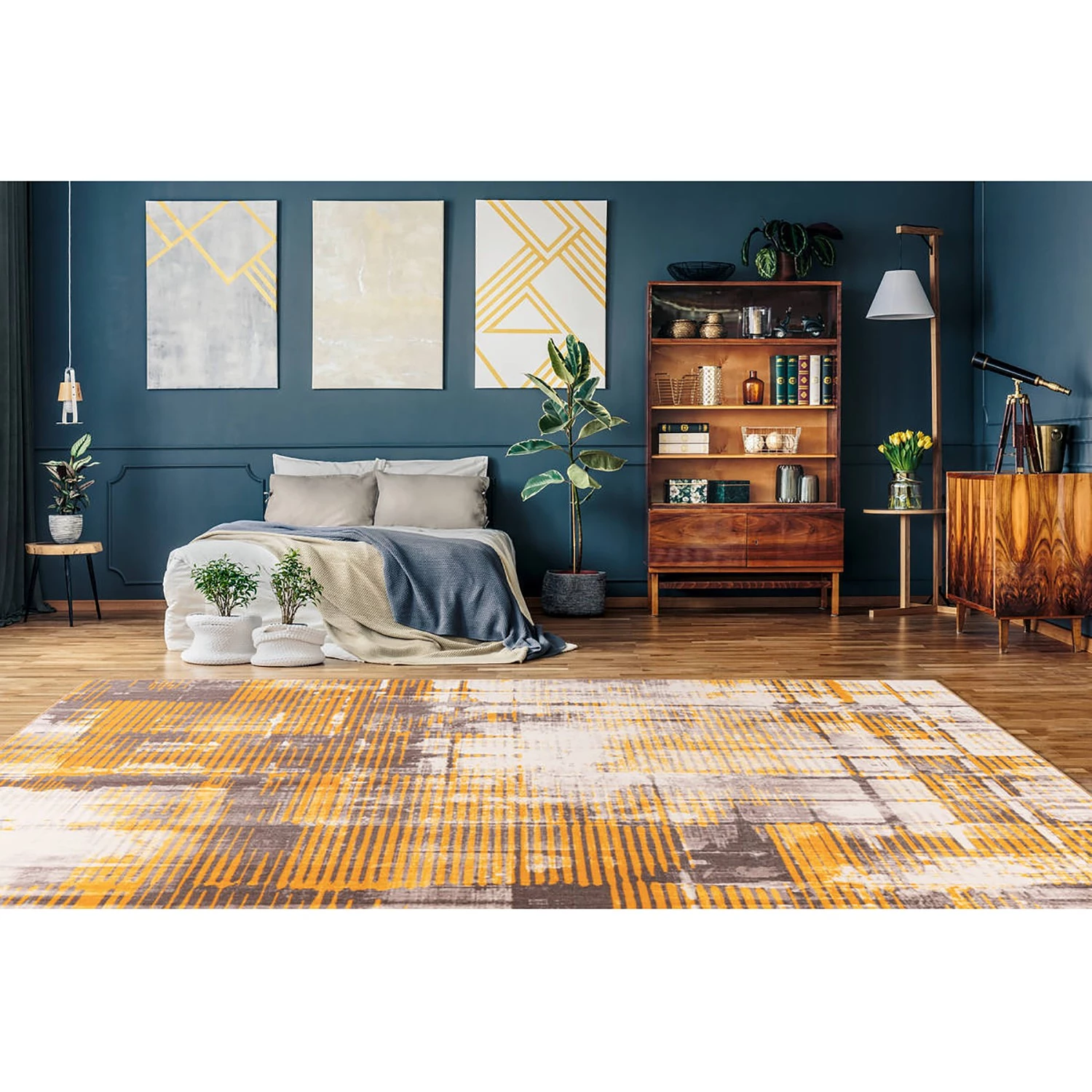 Kayoom Tapis Saphira 800 - Polyester - Jaune - 200 x 290 cm 5 Kayoom Tapis Saphira 800 - Polyester - Jaune - 200 x 290 cm – Image 3