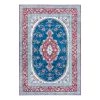 Nouristan Tapis Tabriz Nila - Polyester - Rouge rubis / Bleu - 200 x 290 cm