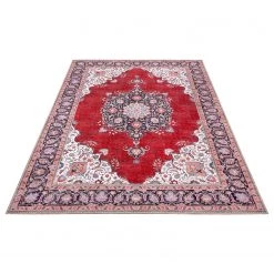 Nouristan Tapis Medaillon Rana - Polyester - Rouge - 160 x 230 cm -Tapis Soldes Boutique 1000304762 211101 06353800061 DETAILS P000000001000304762
