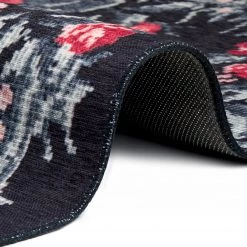 Nouristan Tapis Rose Kelim Molda - Polyester - Gris / Rouge - 160 x 230 cm -Tapis Soldes Boutique 1000304768 211101 06354000096 DETAILS P000000001000304768