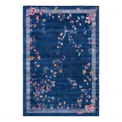 Freundin Home Collection Tapis Gloriosa - Polyester - Bleu foncé - 120 x 160 cm