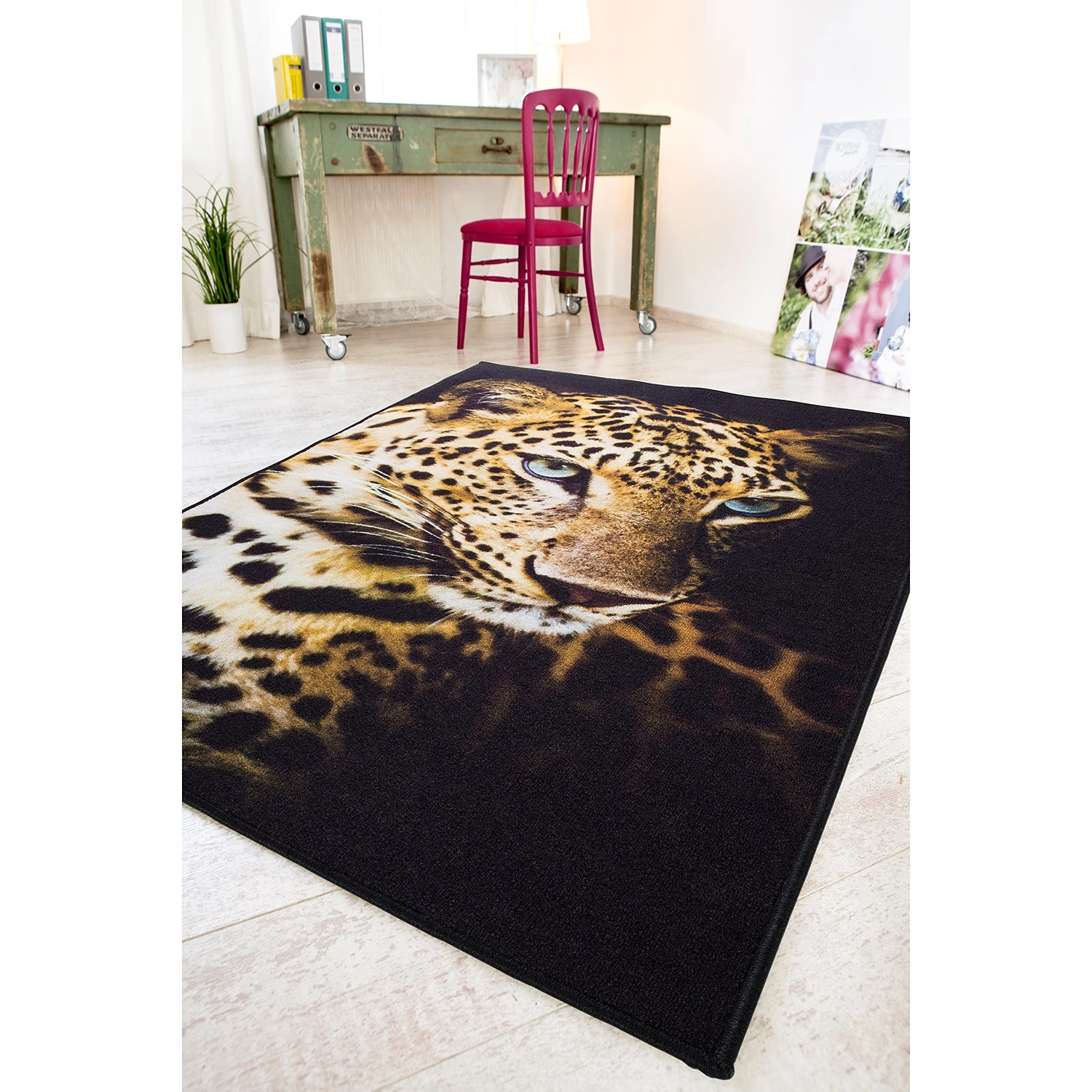 Andiamo Tapis Leopard - Polyamide - Jaune 4 Andiamo Tapis Leopard - Polyamide - Jaune – Image 2