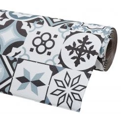 Andiamo Tapis de couloir Marrakesch - Vinyle - Multicolore - Gris / Bleu - 70 x 200 cm -Tapis Soldes Boutique 1000307588 211202 19394500690 DETAILS P000000001000307588