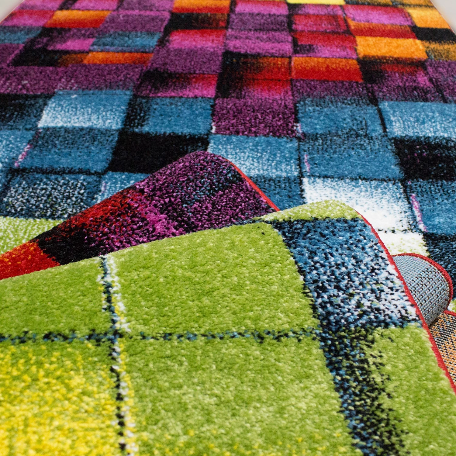 Top Square Tapis Colorful - Polypropylène - Multicolore 6 Top Square Tapis Colorful - Polypropylène - Multicolore – Image 4