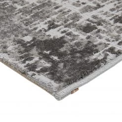 Luxor living Tapis Saragossa - Polypropylène / Polyester - Gris foncé - 67 x 140 cm -Tapis Soldes Boutique 1000307635 211202 19405200734 DETAILS P000000001000307635