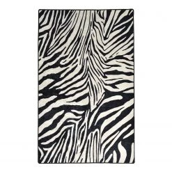 Top Square Tapis Zebra - Velours / Poylester - Noir / Blanc