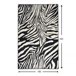 Top Square Tapis Zebra - Velours / Poylester - Noir / Blanc -Tapis Soldes Boutique 1000307669 211110 08320700673 SKETCH DETAILS P000000001000307669 sketch