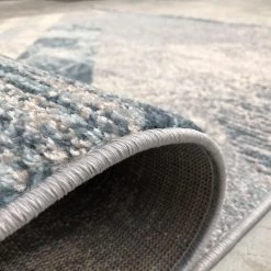 Top Square Tapis Enric - Polypropylene - Gris / Bleu -Tapis Soldes Boutique 1000307684 211110 08320900279 DETAILS P000000001000307684