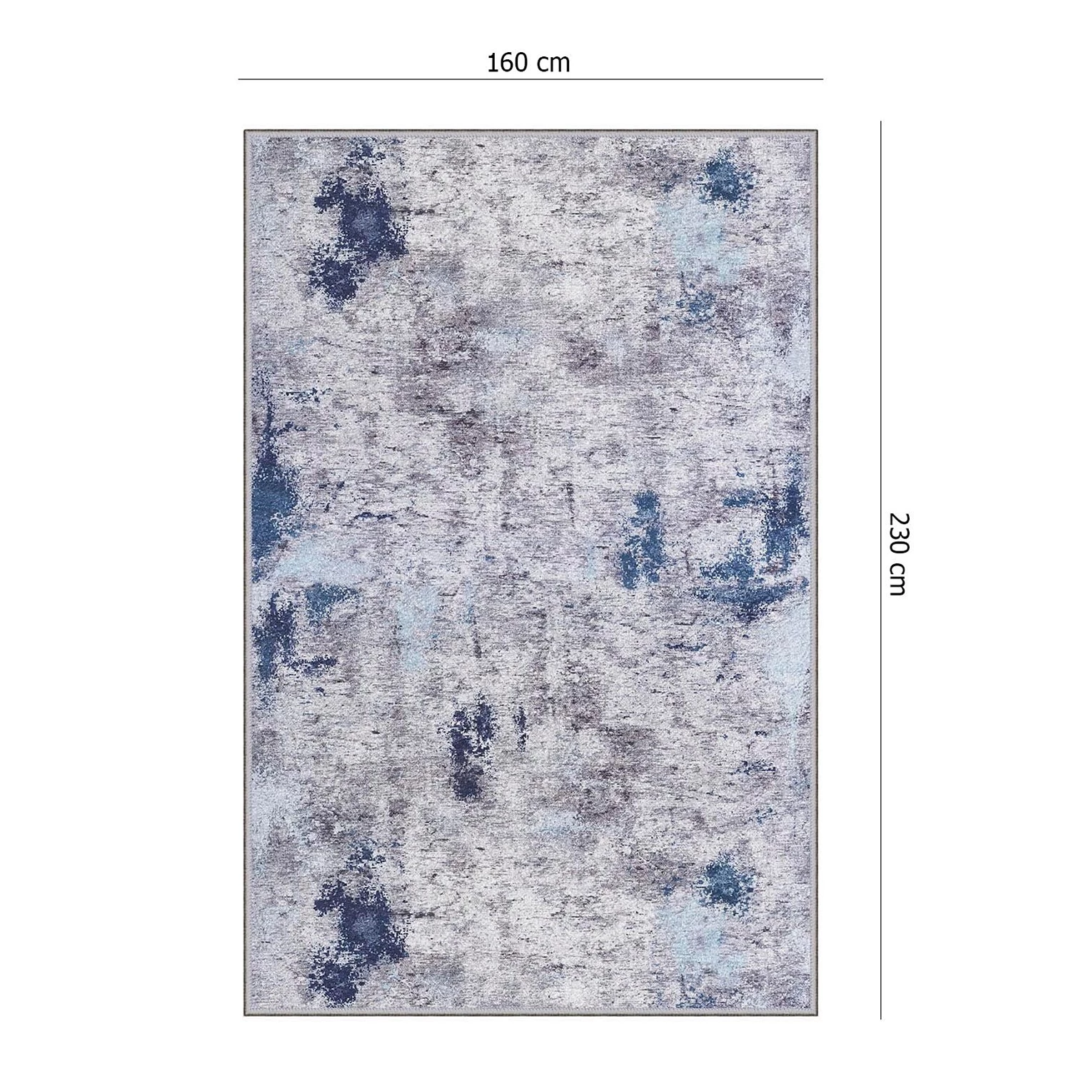 Top Square Tapis Inka - Polyester - Bleu 9 Top Square Tapis Inka - Polyester - Bleu – Image 7