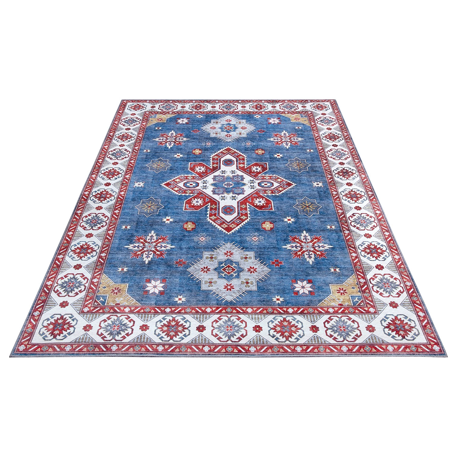 ELLE DECORATION Tapis Tabriz Dena - Polyester - Bleu-gris - 200 x 290 cm 5 ELLE DECORATION Tapis Tabriz Dena - Polyester - Bleu-gris - 200 x 290 cm – Image 3
