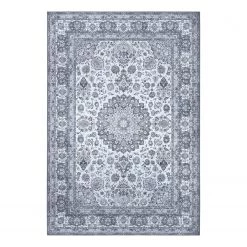 ELLE DECORATION Tapis Nain Zarin - Polyester - Gris minéral - 80 x 150 cm