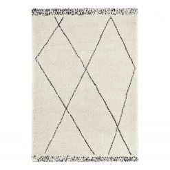 Mint Rugs Tapis épais Roha - Polypropylène - Crème / Noir - 160 x 230 cm