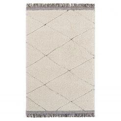 Mint Rugs Tapis épais Danaki - Polypropylène - Crème / Gris - 160 x 230 cm