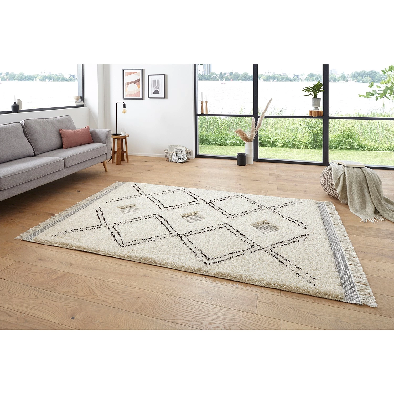 Mint Rugs Tapis épais Aranos - Polypropylène - Crème / Noir - 200 x 290 cm 4 Mint Rugs Tapis épais Aranos - Polypropylène - Crème / Noir - 200 x 290 cm – Image 2