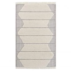 Mint Rugs Tapis épais Hutu - Polypropylène - Gris / Crème - 80 x 150 cm