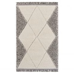 Mint Rugs Tapis épais Sinai - Polypropylène - Crème / Noir - 200 x 290 cm