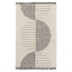 Mint Rugs Tapis épais Akan - Polypropylène - Crème / Noir - 120 x 170 cm