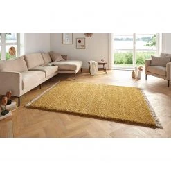 Mint Rugs Tapis épais Agouhe - Polypropylène - Jaune moutarde - 160 x 230 cm -Tapis Soldes Boutique 1000310189 211118 07475300254 MOOD DETAILS P000000001000310189 mood