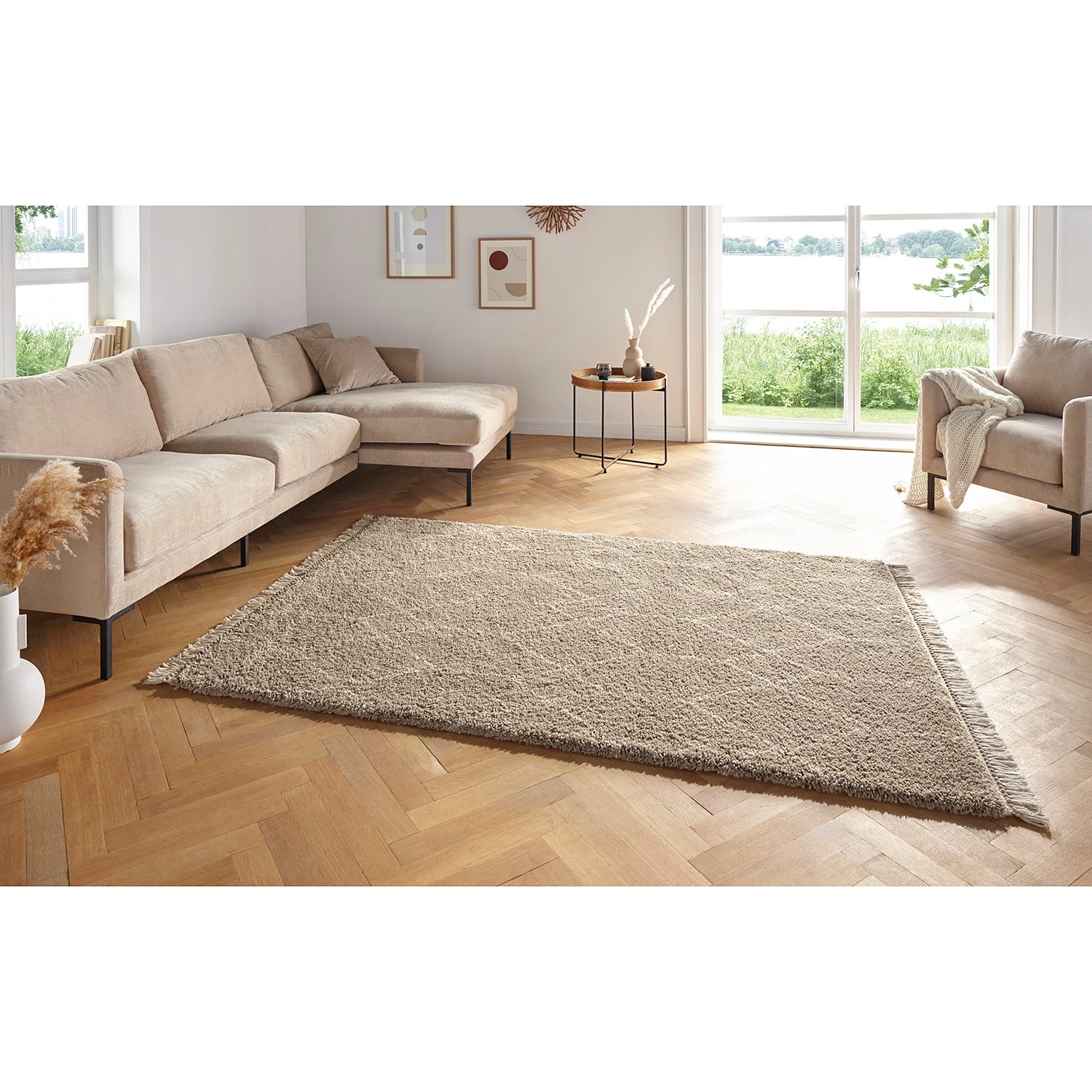 Mint Rugs Tapis épais Panihe - Polypropylène - Gris / Beige - 160 x 230 cm 4 Mint Rugs Tapis épais Panihe - Polypropylène - Gris / Beige - 160 x 230 cm – Image 2