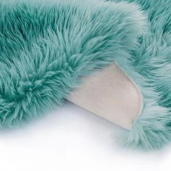 FLHF Tapis épais Okka III - Polyester - Bleu - 60 x 90 cm -Tapis Soldes Boutique 1000311874 220329 030 DETAILS P000000001000311874