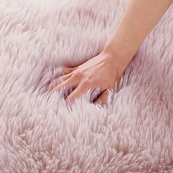 FLHF Tapis épais Okka I - Polyester - Rose - 45 x 45 cm -Tapis Soldes Boutique 1000311934 220329 040 DETAILS P000000001000311934