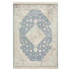 Nouristan Tapis Keshan Zobar - Viscose - Gris pigeon - 160 x 230 cm