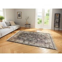 Nouristan Tapis Nain Karun - Viscose - Crème / Noir - 160 x 230 cm -Tapis Soldes Boutique 1000311986 211130 13005400834 MOOD DETAILS P000000001000311986 mood