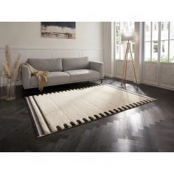 Mint Rugs Tapis épais Cassidy - Polypropylène - Crème / Noir - 200 x 290 cm -Tapis Soldes Boutique 1000312047 211130 13004100610 MOOD DETAILS P000000001000312047 mood