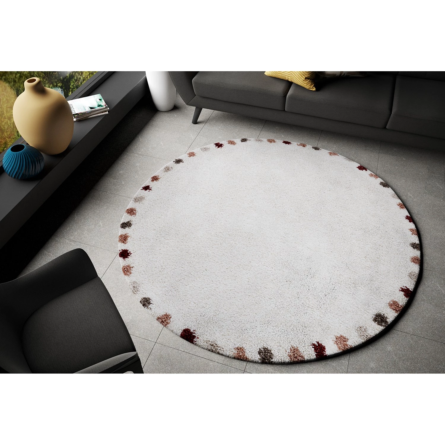 Mint Rugs Tapis shaggy Holy - Polypropylène - Crème / Multicolore 5 Mint Rugs Tapis shaggy Holy - Polypropylène - Crème / Multicolore – Image 3