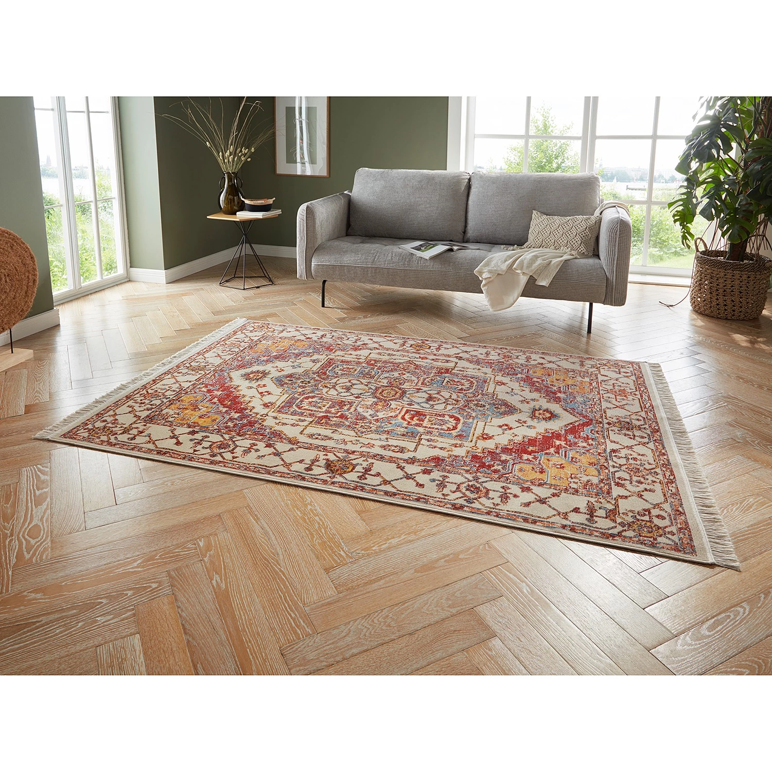 Nouristan Tapis Miran - Polyester recyclé / Coton recyclé / Polypropylène - Multicolore - 80 x 150 cm 5 Nouristan Tapis Miran - Polyester recyclé / Coton recyclé / Polypropylène - Multicolore - 80 x 150 cm – Image 3