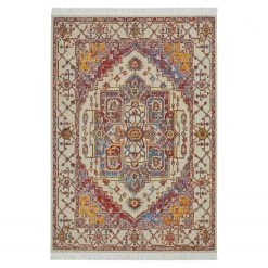 Nouristan Tapis Miran - Polyester recyclé / Coton recyclé / Polypropylène - Multicolore - 80 x 150 cm