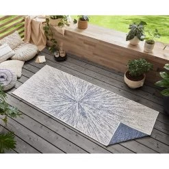 Freundin Home Collection Tapis de couloir réversible Aura - Polypropylène - Bleu -Tapis Soldes Boutique 1000316217 211229 13263100072 MOOD DETAILS P000000001000316217 mood