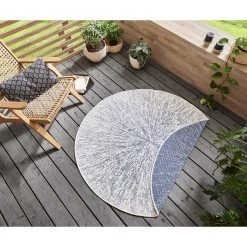 Freundin Home Collection Tapis réversible Aura II - Polypropylène - Bleu -Tapis Soldes Boutique 1000316219 211229 13263100082 MOOD DETAILS P000000001000316219 mood