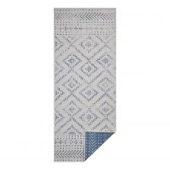 Freundin Home Collection Tapis de couloir réversible Olympia - Polypropylène - Bleu