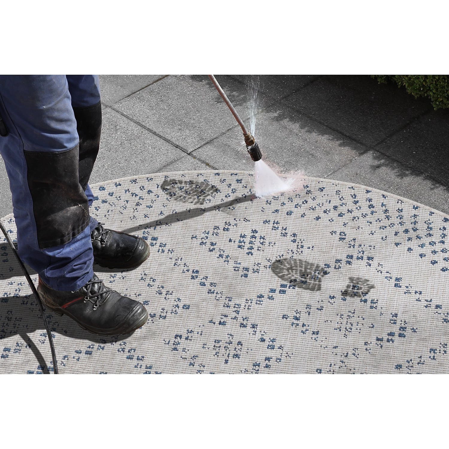 Freundin Home Collection Tapis réversible Olympia II - Polypropylène - Bleu 7 Freundin Home Collection Tapis réversible Olympia II - Polypropylène - Bleu – Image 5