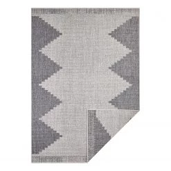 Freundin Home Collection Tapis réversible Diona - Polypropylène - Gris - 80 x 150 cm