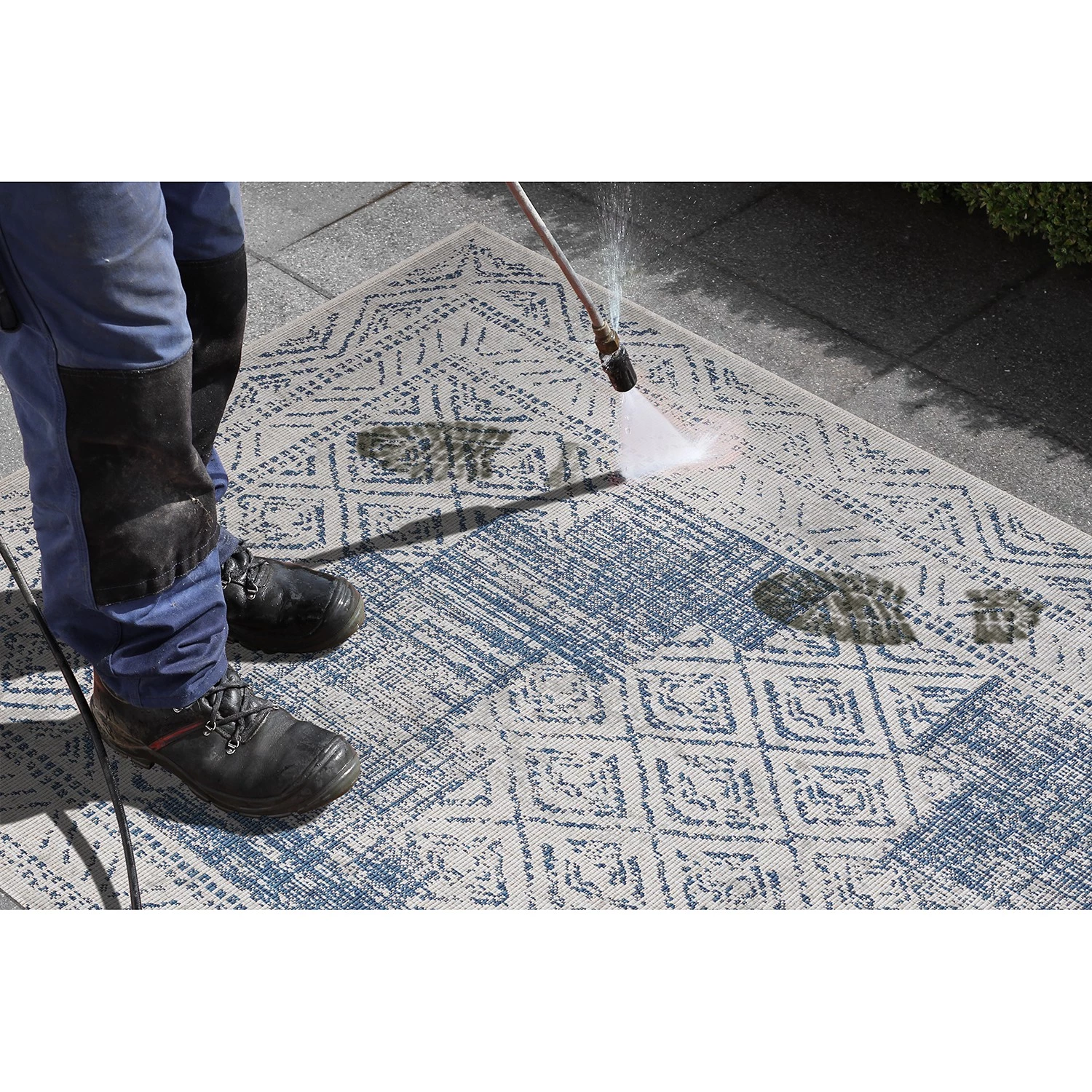 Freundin Home Collection Tapis réversible Gaia - Polypropylène - Bleu - 80 x 150 cm 7 Freundin Home Collection Tapis réversible Gaia - Polypropylène - Bleu - 80 x 150 cm – Image 5