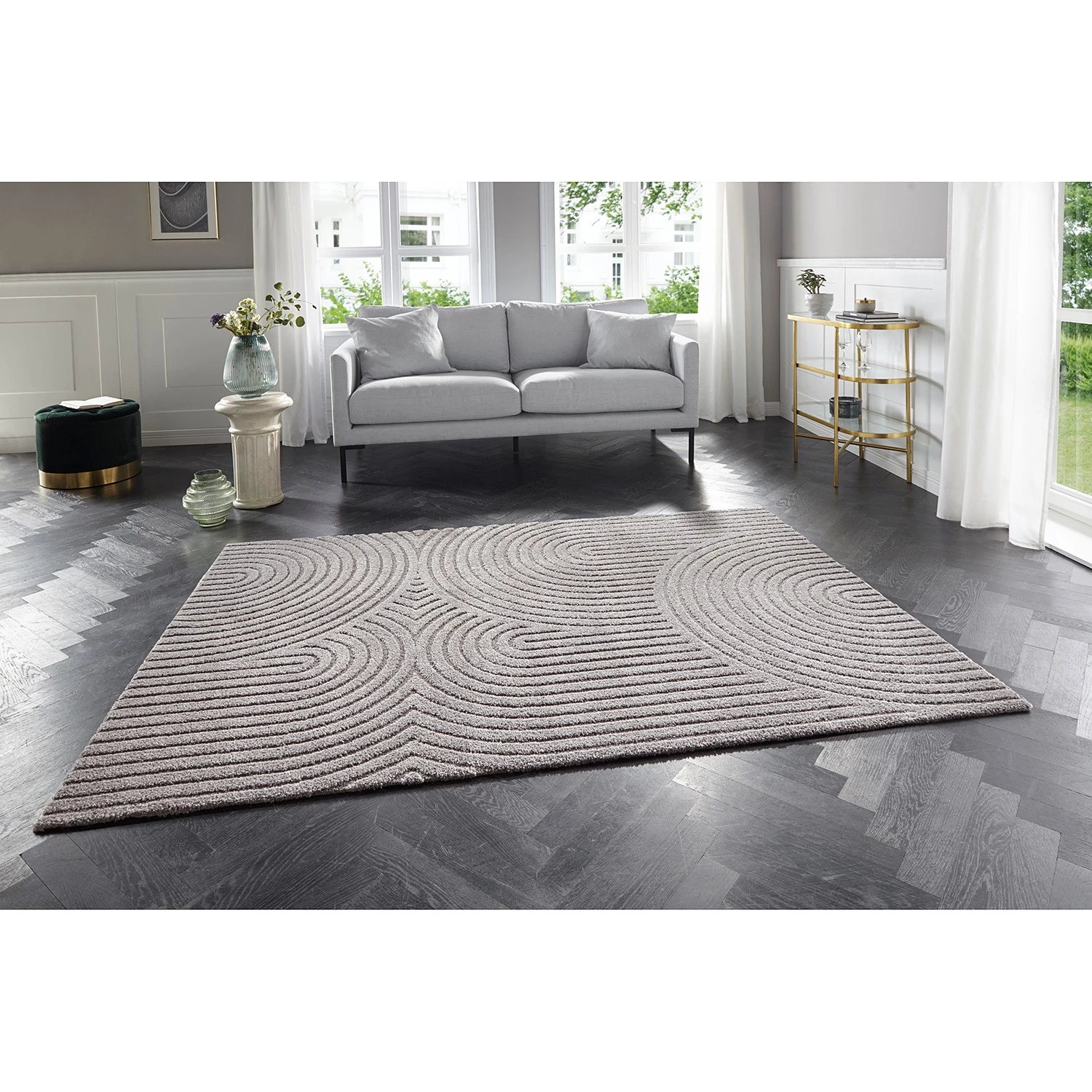 ELLE DECORATION Tapis Optik Panglao - Polyester / Polypropylène - Gris - 80 x 150 cm 4 ELLE DECORATION Tapis Optik Panglao - Polyester / Polypropylène - Gris - 80 x 150 cm – Image 2