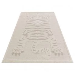 ELLE DECORATION Tapis Optik Samay - Polyester / Polypropylène - Crème / Beige - 120 x 170 cm -Tapis Soldes Boutique 1000316342 211229 13265000653 DETAILS P000000001000316342