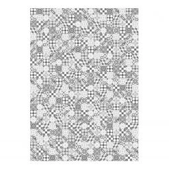 Contento Tapis en vinyle Matteo Mosaïque I - Vinyle - Gris - 170 x 240 cm