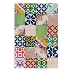 Contento Tapis en vinyle Matteo Mosaïque II - Vinyle - Multicolore - 60 x 90 cm