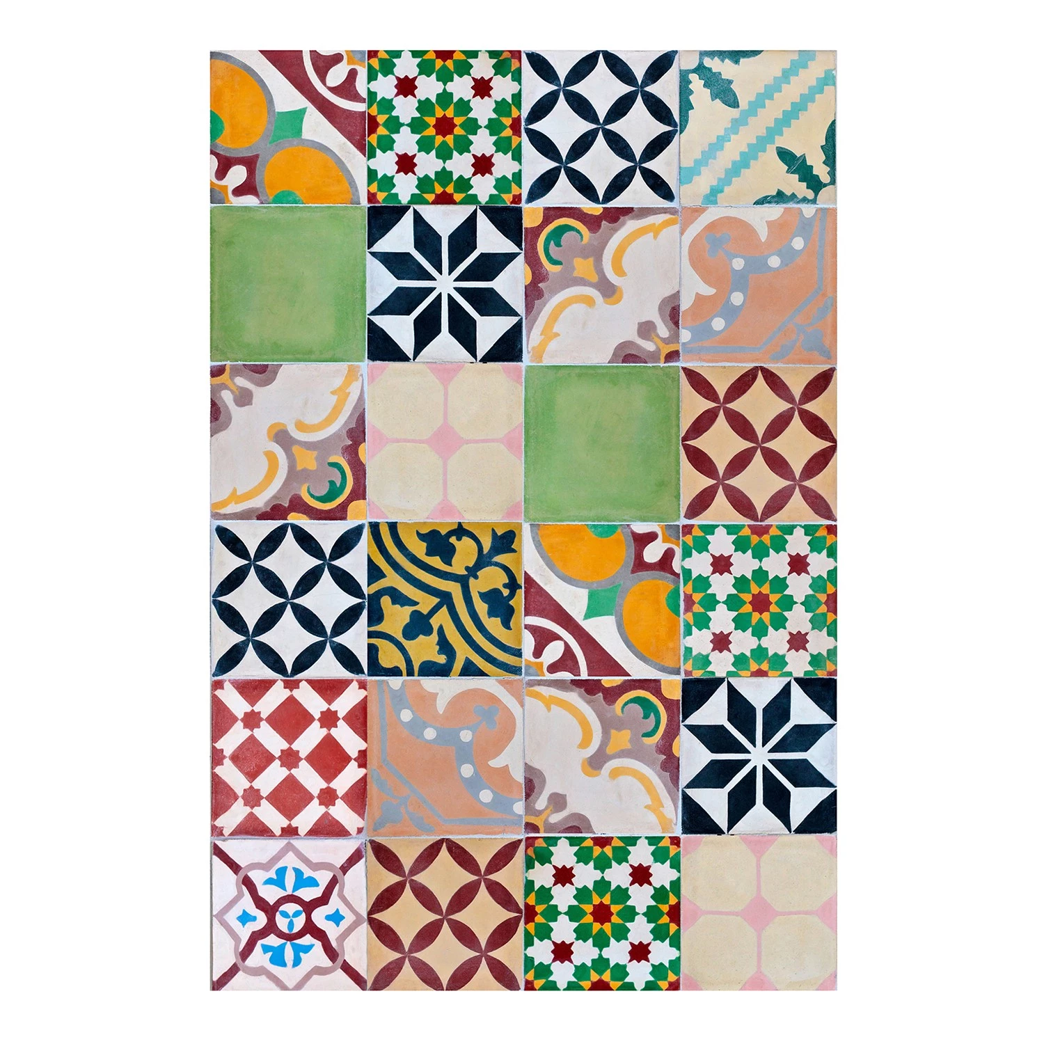 Contento Tapis en vinyle Matteo Mosaïque II - Vinyle - Multicolore - 60 x 90 cm 3 Contento Tapis en vinyle Matteo Mosaïque II - Vinyle - Multicolore - 60 x 90 cm