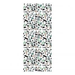 Contento Tapis de couloir Matteo Natural I - Vinyle - Gris / Vert - 50 x 120 cm