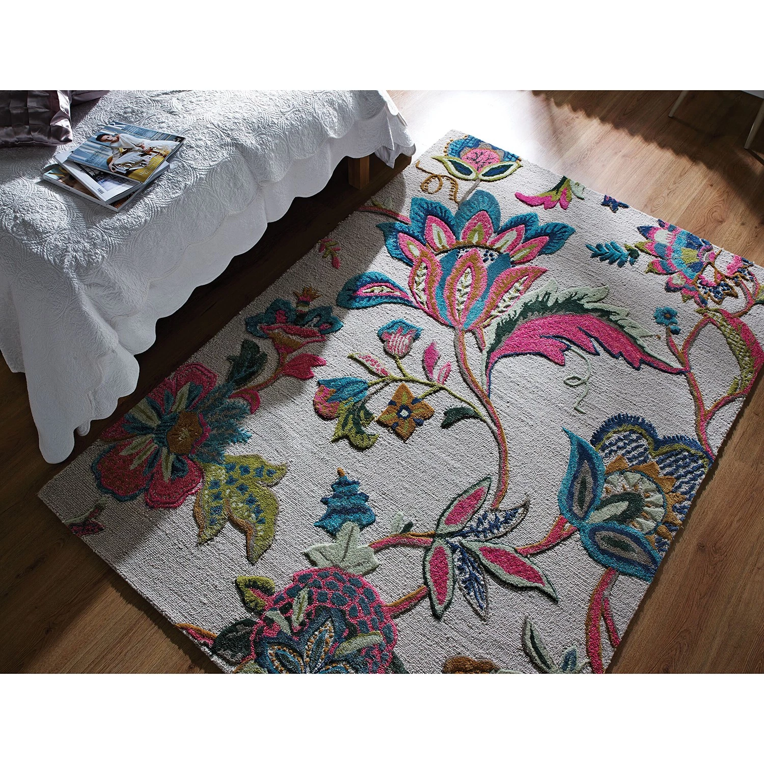 Flair Rugs Tapis en laine Iris - Laine - Rose - 160 x 230 cm 4 Flair Rugs Tapis en laine Iris - Laine - Rose - 160 x 230 cm – Image 2