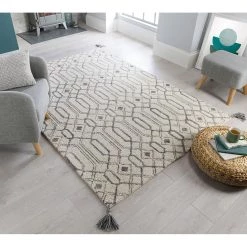 Flair Rugs Tapis en laine Pietro - Laine - Gris - 120 x 170 cm -Tapis Soldes Boutique 1000318980 220127 1656050020 MOOD DETAILS P000000001000318980 mood